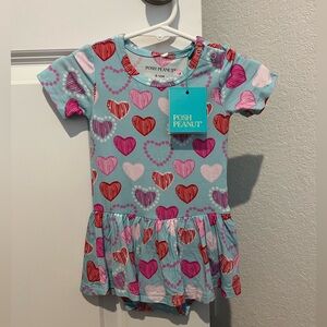 Posh Peanut Valentines Bodysuit Dress